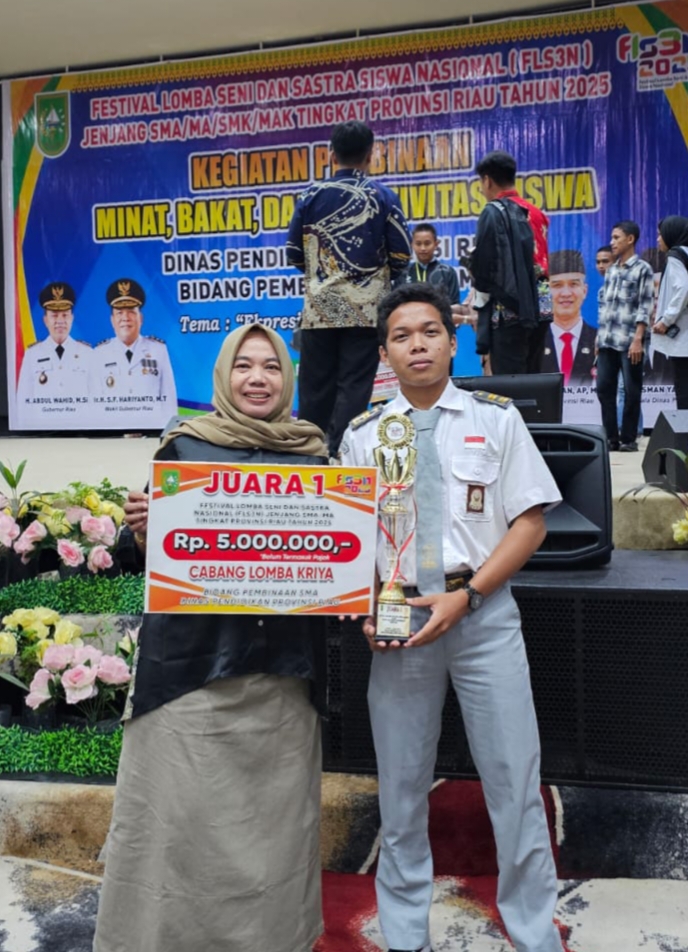 Jadi Langganan Setiap Tahun, Siswa SMAN 2 Pangkalan Kerinci Lolos FLS2N ke Tingkat Nasional
