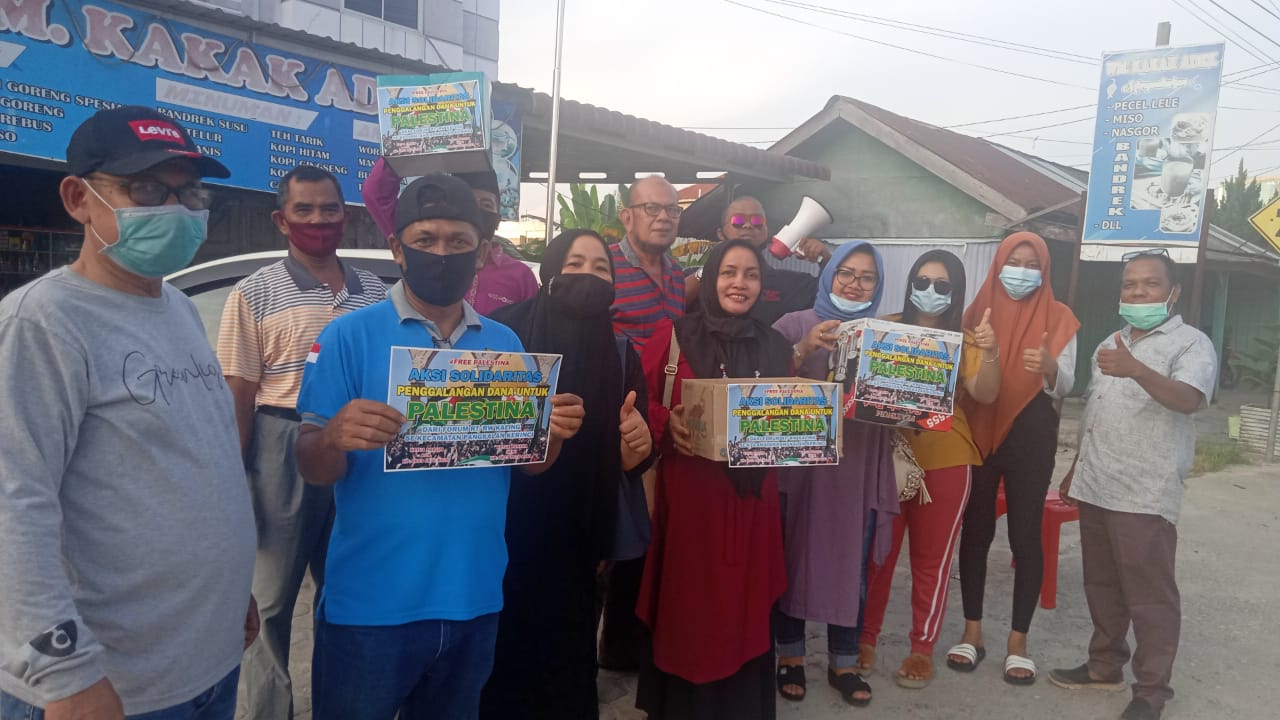 Forum RT RW dan Kaling Kecamatan Pangkalan Kerinci Galang Dana Untuk Palestina