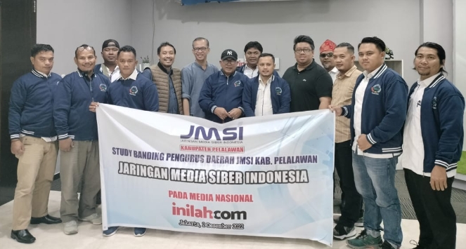 Berkunjung ke Media Nasional, JMSI Pelalawan Disambut Petinggi RMOL dan Inilah.com