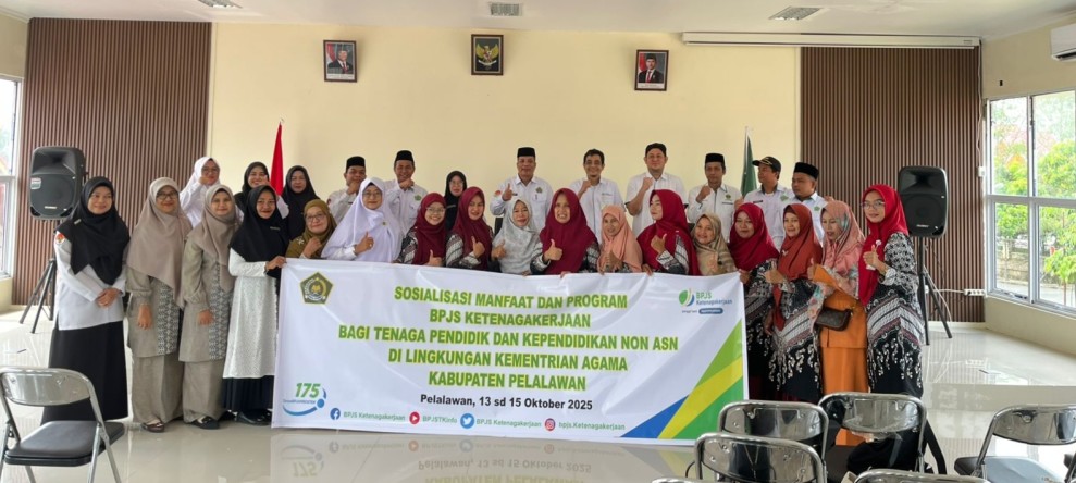 BPJS Ketenagakerjaan dan Kemenag Pelalawan Bersinergi Lindungi Guru dan Tendik Non-ASN di Madrasah