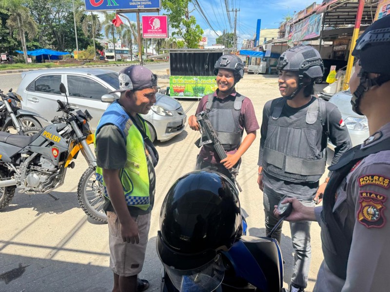 Respon Pengaduhan Masyarakat, Team Raga Polres Pelalawan Patroli Antisipasi Pelaku Kriminal dan anti Geng