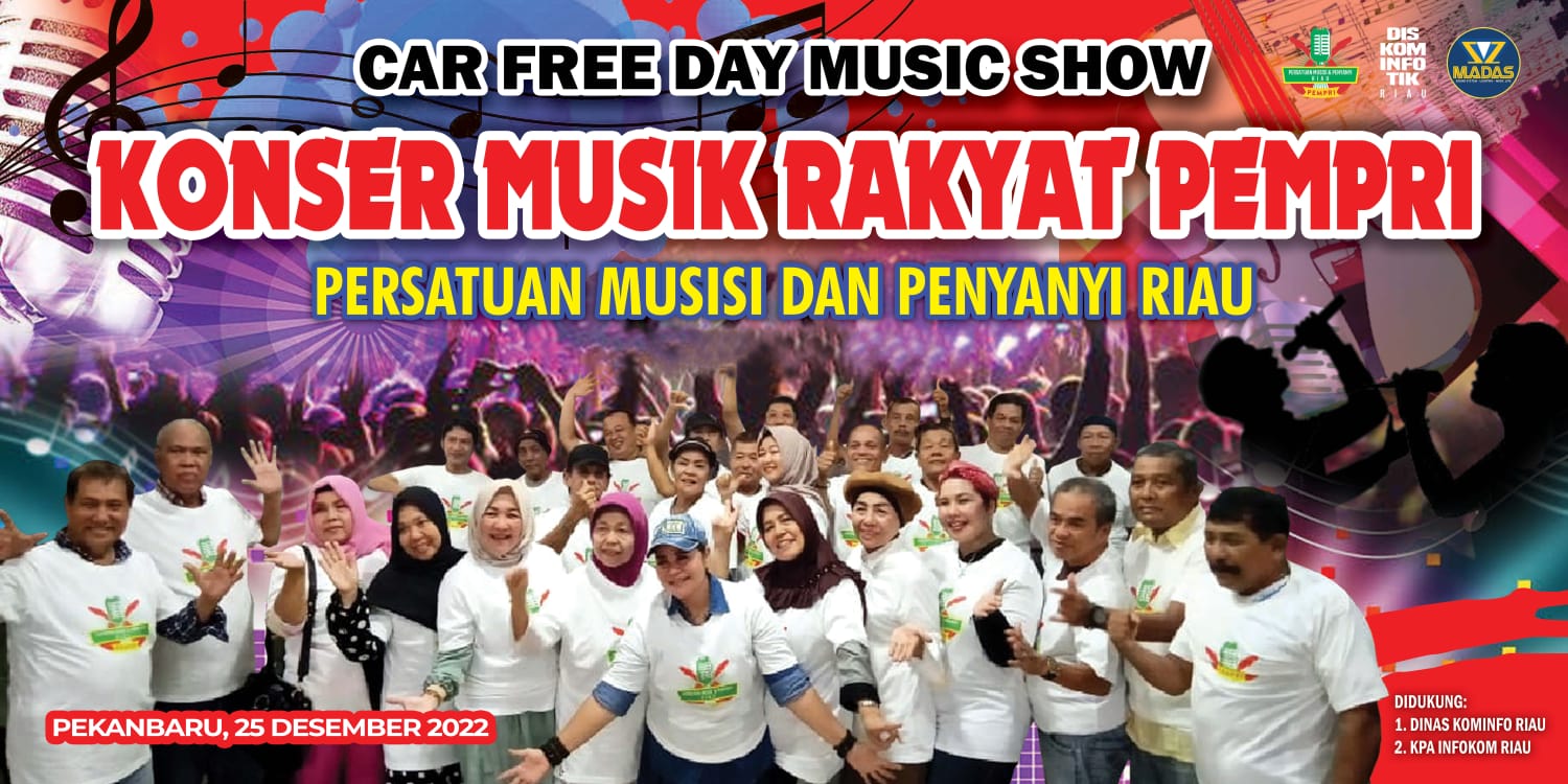 Minggu, PEMPRI Riau Gelar Konser Musik Rakyat di Kawasan ''Car Free Day'' Pekanbaru