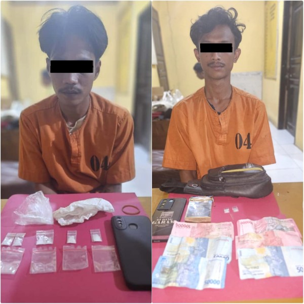 Kapolsek Bunut Tegaskan Komitmen Berantas Narkoba, Dua Tersangka Ditahan