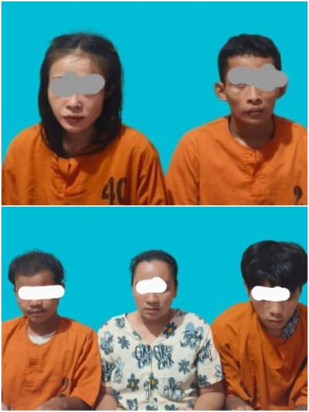 Polres Pelalawan Ciduk 5 Pelaku Transaksi Sabu di Dua Kecamatan