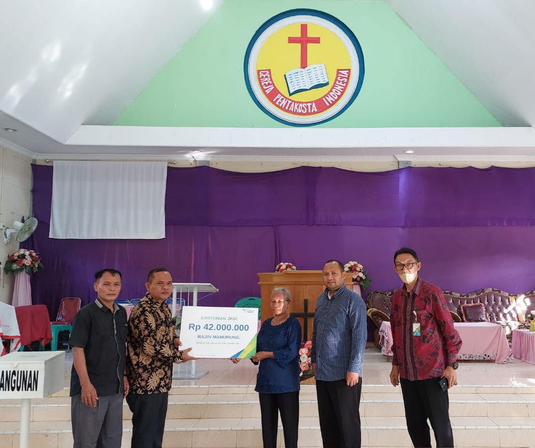 Gereja Pentakosta Indonesia Wilayah Riau Berikan Santunan 42 Juta BPJS Ketenagakerjaan Kepada Ahli Waris Penatua