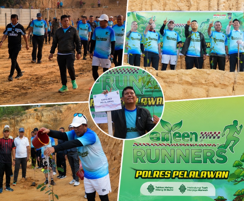 Lari Pagi dan Tanam Pohon Bersama Forkopimda, Bupati Zukri Perkuat Sinergi untuk Pelalawan Hijau dan Sehat