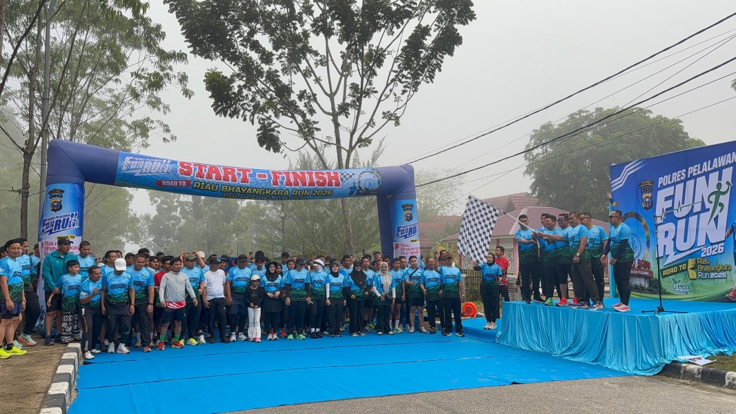 800 Pelari Padati Bhakti Praja, Fun Run Polres Pelalawan Panaskan Road to RBR 2026