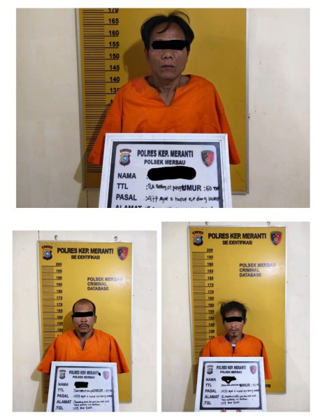 Tiga Pencuri Sarang Walet Dibekuk Polisi, Ditangkap Hanya Beberapa Jam Setelah Beraksi di Meranti