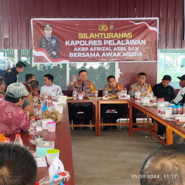 Coffee Morning Bersama, Kapolres Pelalawan Ajak Insan Pers Dalam Menjaga Harkamtibmas