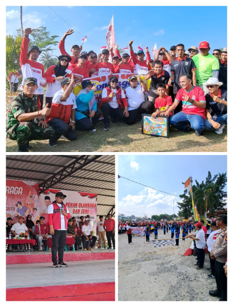 Pembukaan Pekan Olahraga dan Seni Kelurahan Sorek Satu Dimeriahkan Dengan Pawai Ratusan Masyarakat