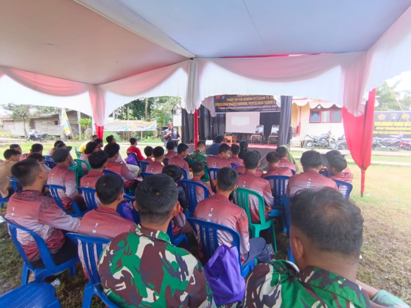 Bentengi Generasi Muda dari Narkoba dan Pelanggaran Hukum, Satgas TMMD ke-129 Kodim 0313/KPR Gelar Penyuluhan di Pangkalan Terap