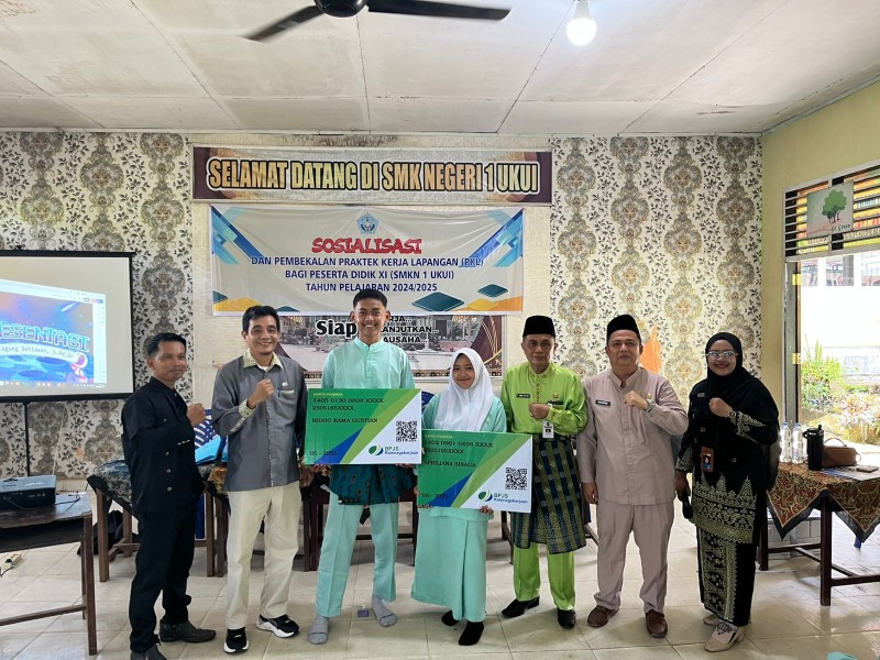 Siswa Magang SMK Negeri 1 Kecamatan Ukui Dapat Perlindungan dari BPJS Ketenagakerjaan