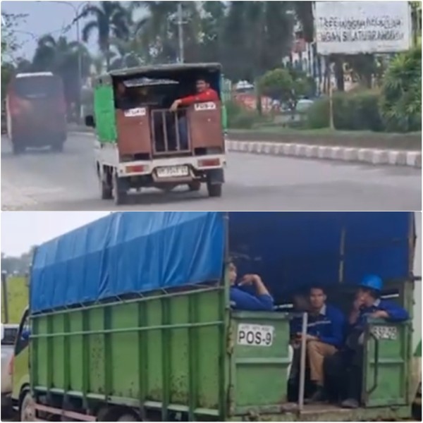 Banyak Berkeliaran Mobil Truk Barang Angkut Karyawan, Diduga Lemahnya Pengawasan Dishub Pelalawan