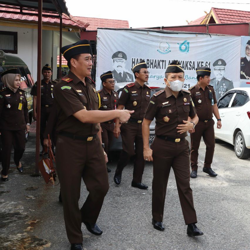 Inspeksi Pimpinan Wilayah Riau, Kejari Pelalawan Sambut Kunjungan Jaksa Agung Muda RI