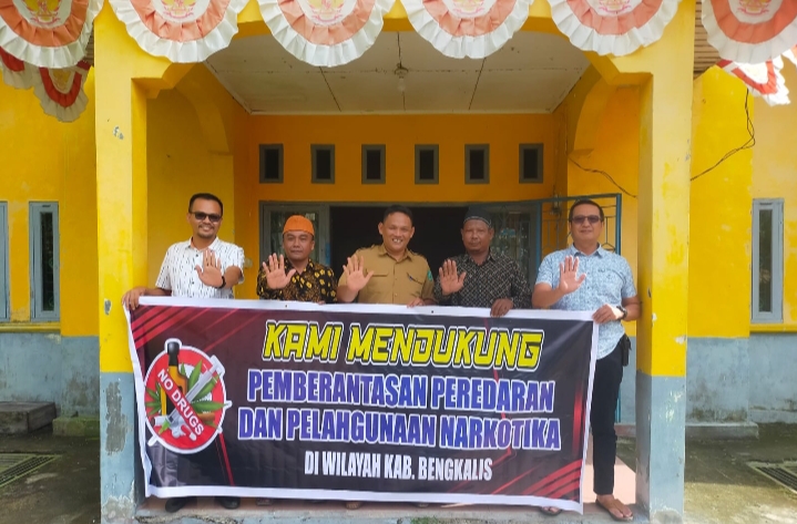 Kades Bantan Tengah Jalin Kerjasama dengan Direktorat Intelkam Polda Riau