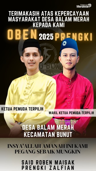Ruben–Prengki Resmi Nahkodai Pemuda Desa Balam Merah Bunut
