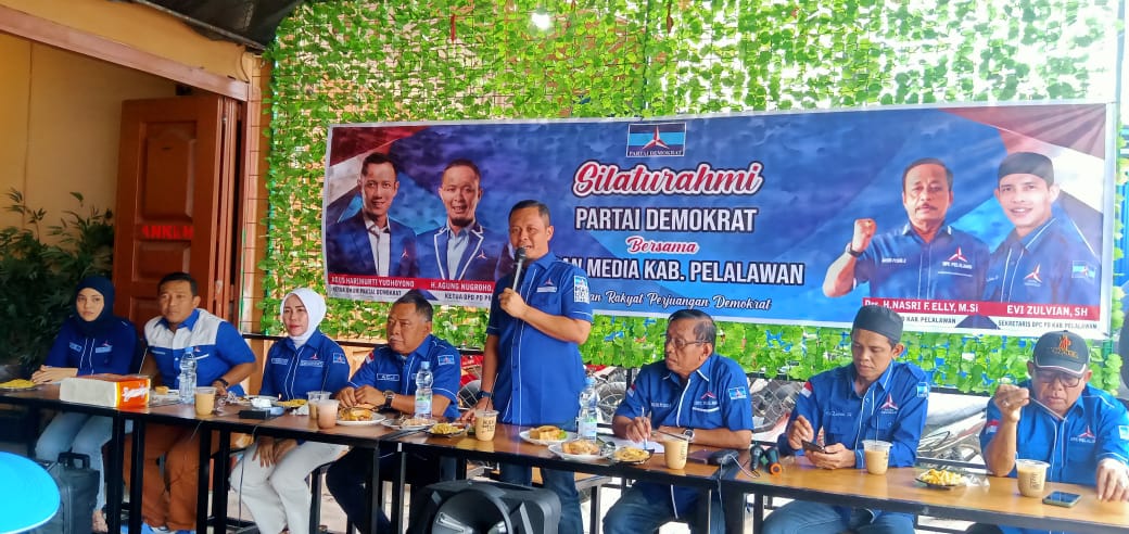 Partai Pertama Jalin Silaturahmi dengan Insan Pers Pelalawan, Partai Demokrat Sampaikan Target Pemilu 2024
