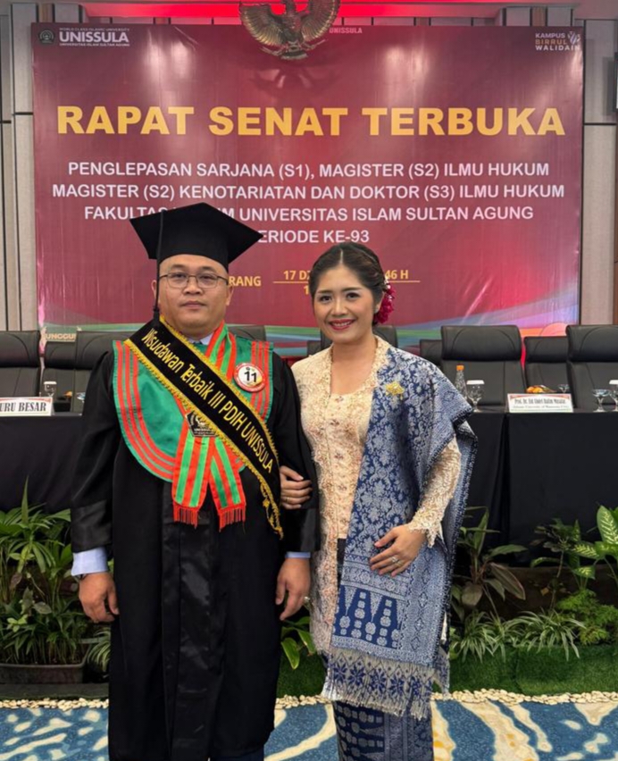 Lulus Summa Cumlaude, Ketua PN Pelalawan Dr Andry Simbolon Raih Gelar Doktor di Unissula Semarang