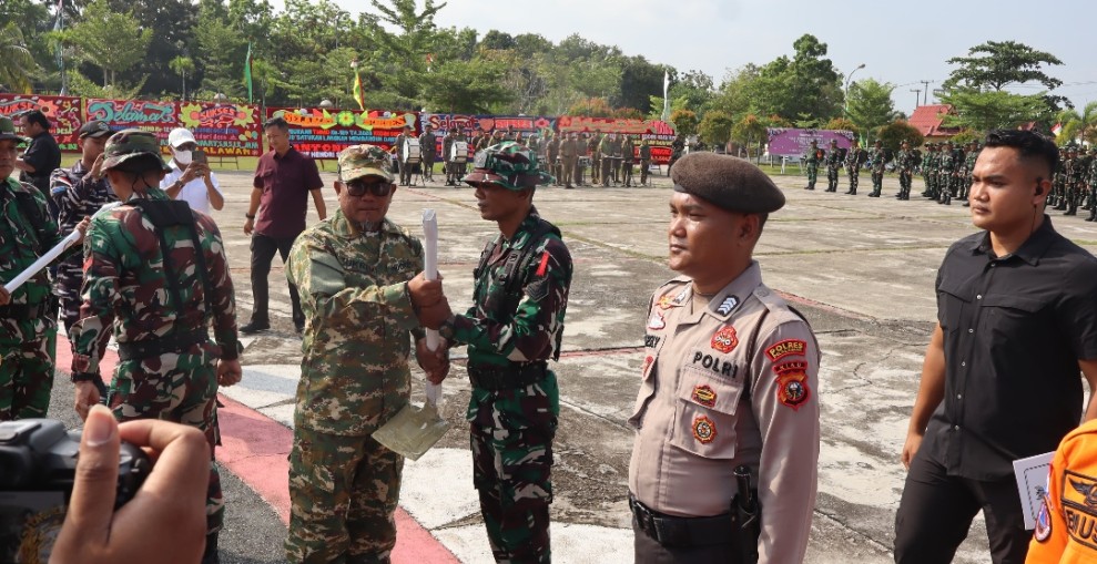 Resmi Dibuka di Pelalawan, TMMD KE-129 Kodim/KPR Siap Satukan Langkah Membangun Negeri dari Desa