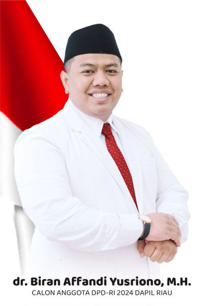 dr Biran Affandi Yusriono, MH Calon DPD-RI Termuda Riau, Deklarasikan Masyarakat Sehat dan Ekonomi Kuat