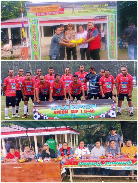 APDESI Kecamatan Bunut Gelar Turnamen Sepak Bola APDESI Cup I Usia 40 Tahun