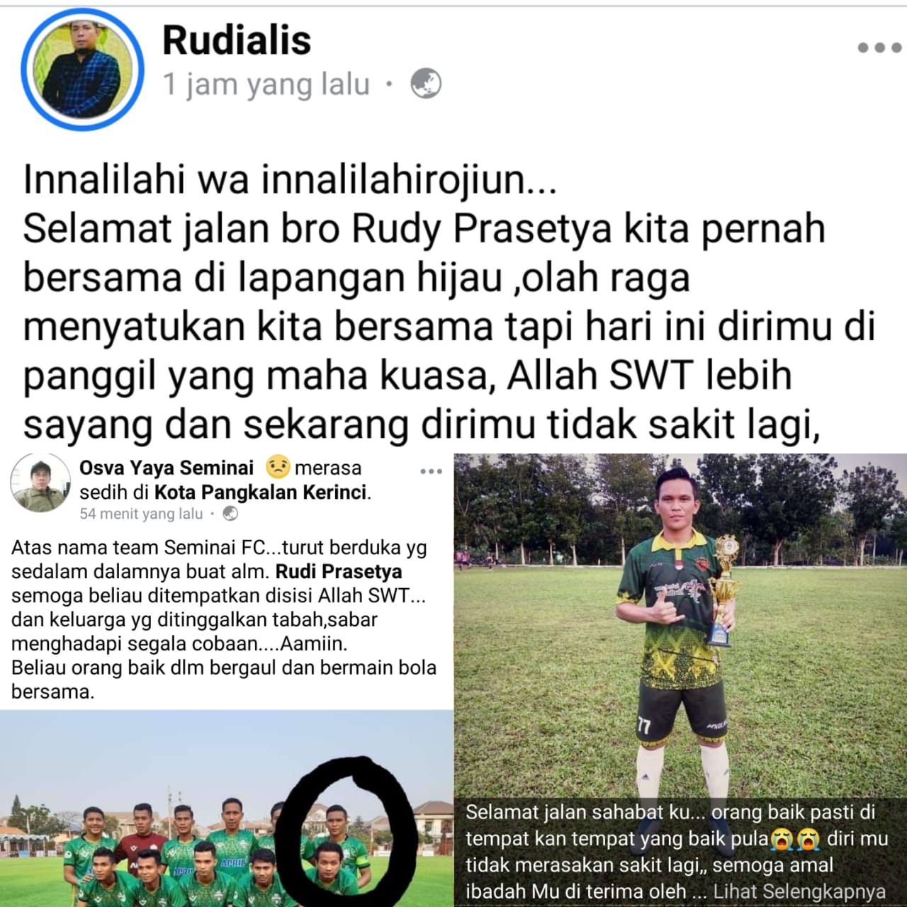 Rudi Prasetya Meninggal Dunia, Jagat Medsos Pelalawan Dibajiri Ungkapan Dukacita