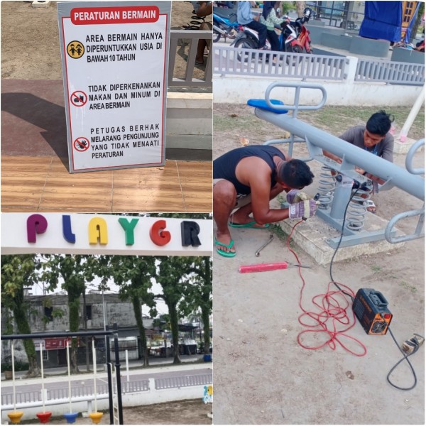 Pengelola Taman Bola Ajak Warga Pangkalan Kerinci Jaga Fasilitas Playground