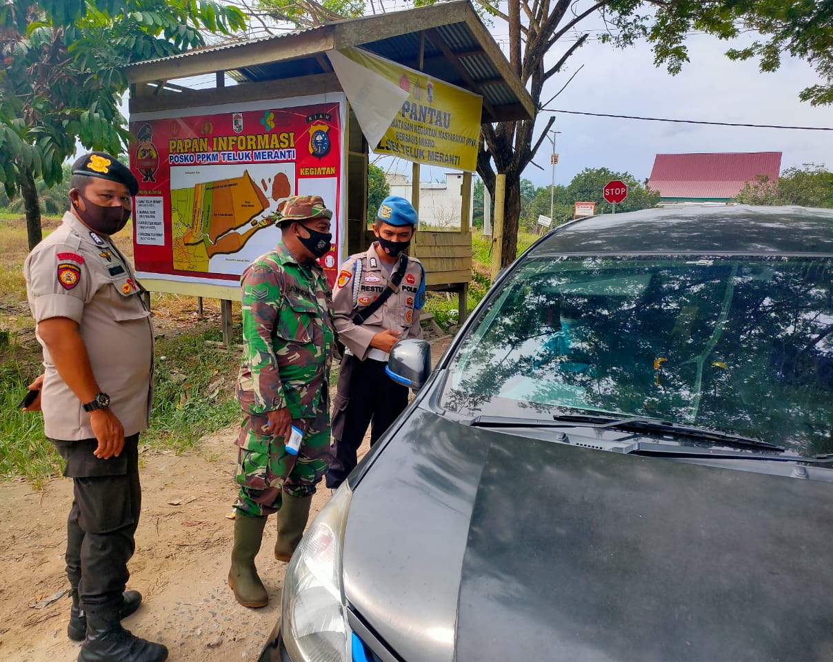 Polsek Teluk Meranti Pantau Penerapan Prokes Warga