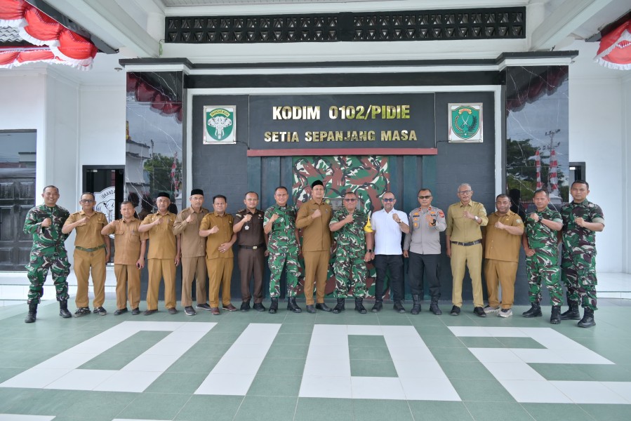Kunker Tim Wasev TMMD Ke-129 Disambut Hangat Forkopimda Kabupaten Pidie