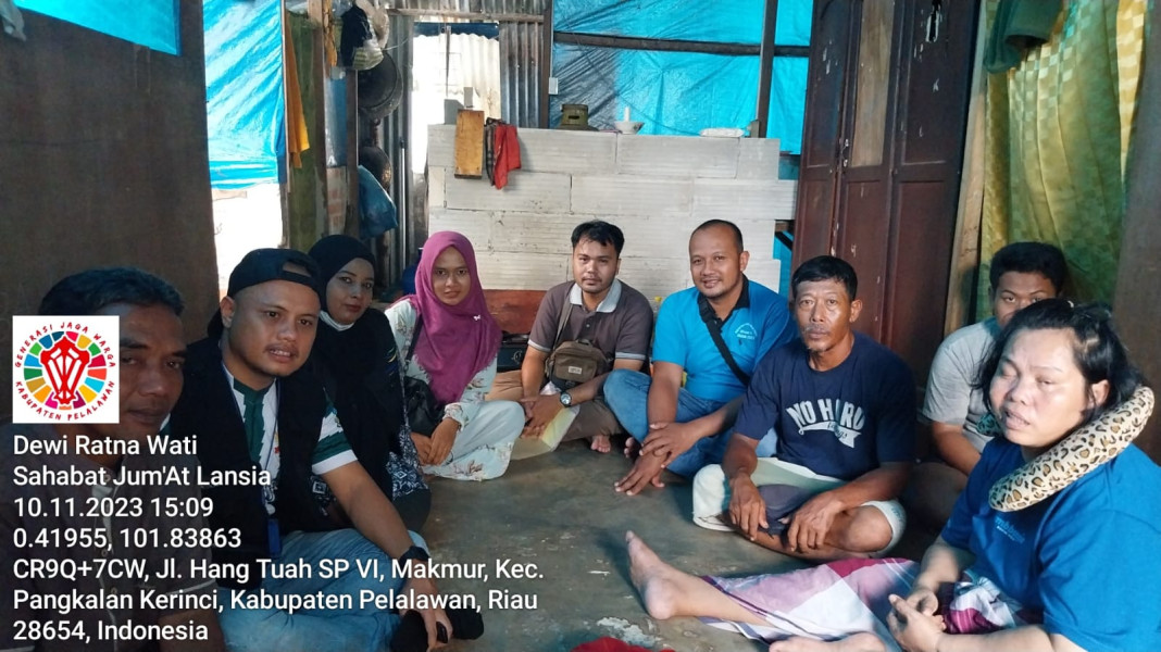 Sakit Menahun, Tim Sahabat Jumat dan Pendamping Siaga Desa Makmur Berikan Bantuan