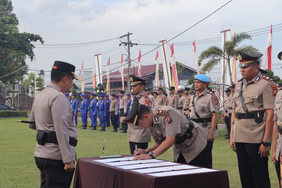 Kapolres Pelalawan Pimpin Sertijab Sejumlah Pejabat, Rotasi Jabatan Perkuat Pelayanan dan Kinerja Kepolisian