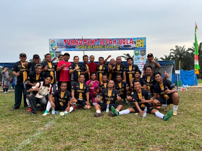 Makmur Legend U-40 FC Melaju ke Final Turnamen Sepak Bola Apdesi Kecamatan Kerinci Kanan 2025