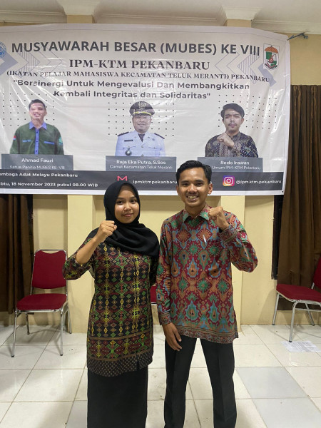 Ahmad Fauzi dan Eliza Terpilih Sebagai Ketua dan Wakil Ketua IPM-KTM Pekanbaru Laksanaan Mubes Ke-VIII
