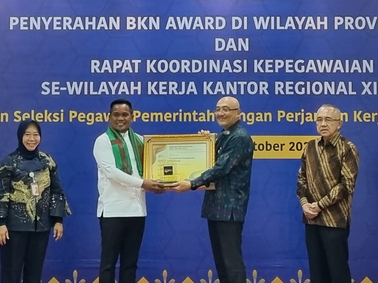 Pemkab Pelalawan Raih BKN AWARD 2022