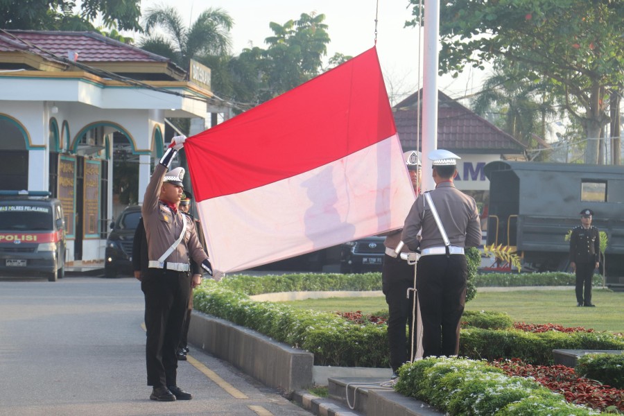 Polres Pelalawan Gelar Upacara HUT ke-80 RI dengan Khidmat