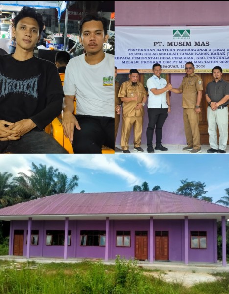Presiden BEM ITP2I Apresiasi Dukungan PT. Musim Mas Untuk Pendidikan Anak di Pesaguan