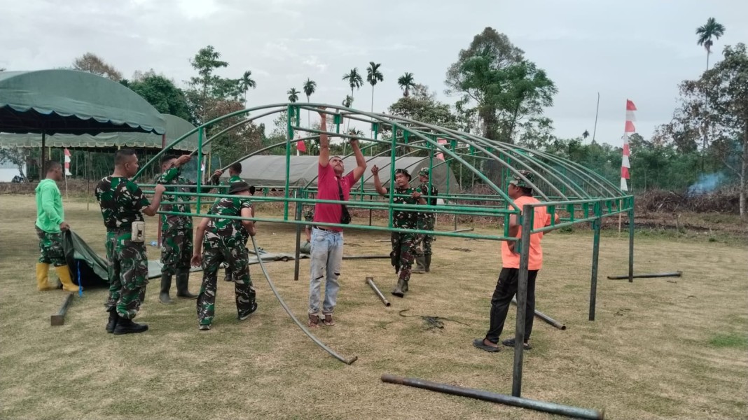 Jelang Penutupan TMMD ke-129, Satgas dan Warga Matangkan Persiapan Upacara