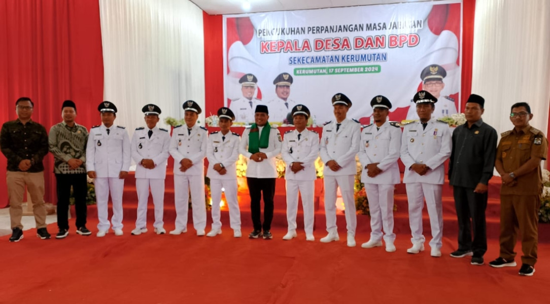 Perpanjangan Masa Jabatan Kades Dan BPD se- Kerumutan, H Zukri Tekankan Penurunan Angka Kemiskinan