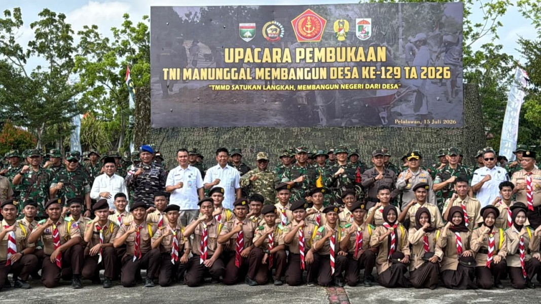 TMMD ke-129 Resmi Dimulai, Bupati Zukri: Bangun Desa, Bangun Masa Depan Pelalawan