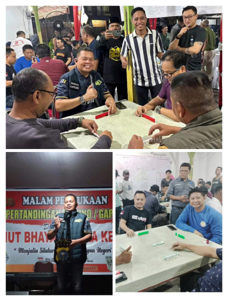 Semarak Turnamen Domino Sambut Hari Bhayangkara ke-78 di Pelalawan, AKBP Suwinto: Ajang Silaturahmi