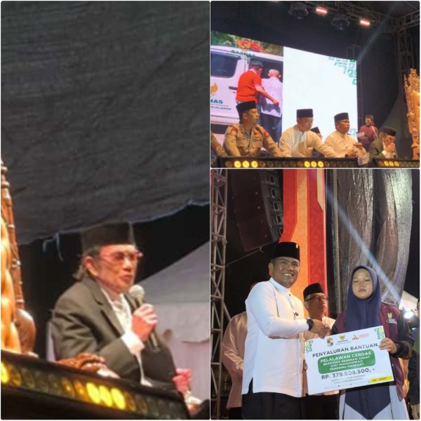 Ribuan Jamaah Padati Tabligh Akbar HUT Pelalawan ke-26, H. Rhoma Irama Sampaikan Dakwah dan Lagu Religi