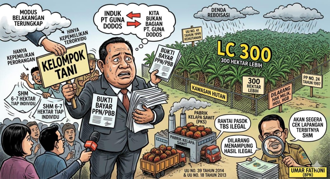 Diduga Kelola Kebun Sawit di Kawasan Hutan, PT Guna Dodos Terseret Dugaan Perizinan Bermasalah di Pelalawan