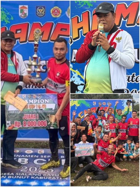Final Berlumpur Penuh Gengsi, Disaksikan Anggota DPD RI : Gapul FC Juara APDESI Cup U-40 Kecamatan Bunut