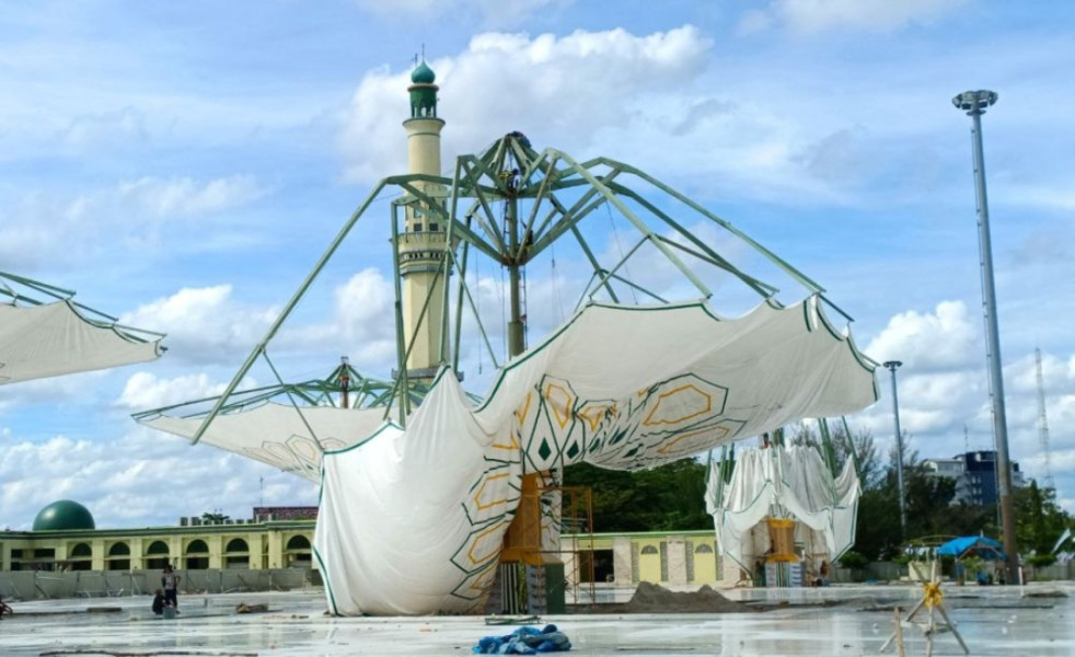 Ditanya Paslon 01 Soal Upaya Membuat Payung Masjid Annur Berfungsi, Syamsuar Justru Akui ada Perkara Hukum