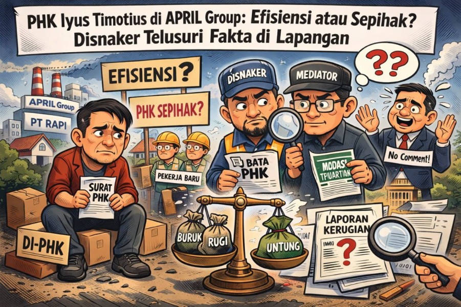 PHK Iyus Timotius di APRIL Group: Efisiensi atau Sepihak, Disnaker Telusuri Fakta di Lapangan