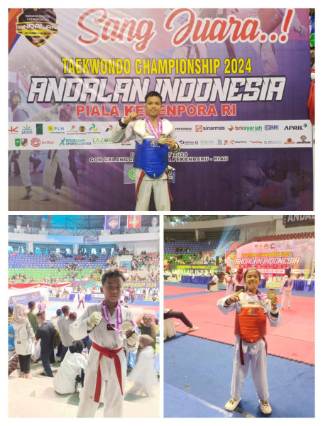 2 Emas dan 1 Perak di Raih Atlet SDN 006 Pada Kejurnas Taekwondo Kemenpora Tahun 2024