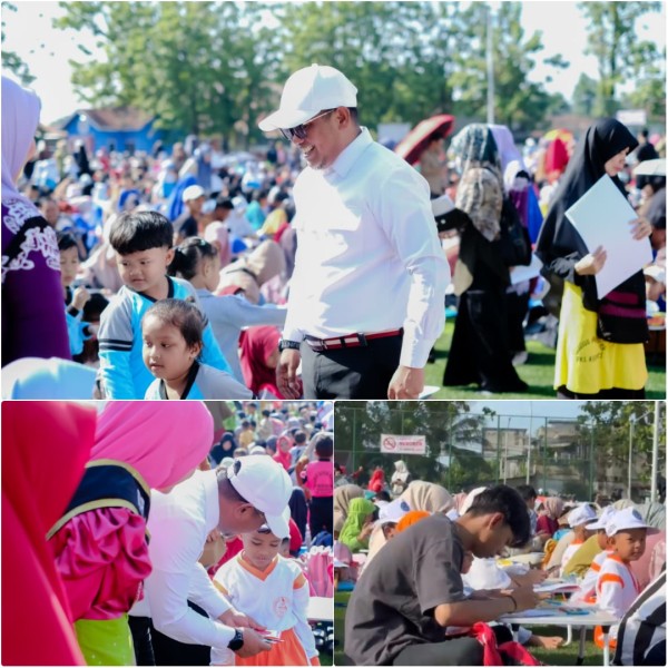 HUT Himpaudi ke-20 di Lapangan Mini Soccer Pangkalan Kerinci: Kreativitas Ribuan Anak Pelalawan Menggema