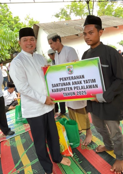 Safari Ramdhan di Pelalawan, Wabup Tamrin Sebut Program Santunan Anak Yatim Tetap Dijalankan di Tengah-tengah Efesiensi