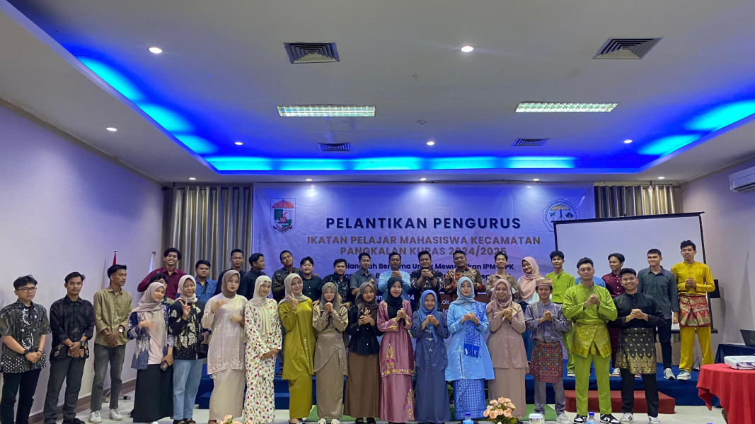 Agus Kurniawan Resmi Dilantik Jadi Ketua IPM Kecamatan Pangkalan Kuras Periode 2024-2025