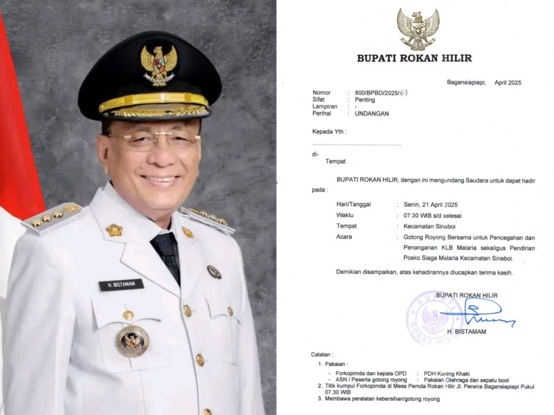 Bupati Rohil Himbau Gotong Royong dan Dirikan Posko Siaga Malaria